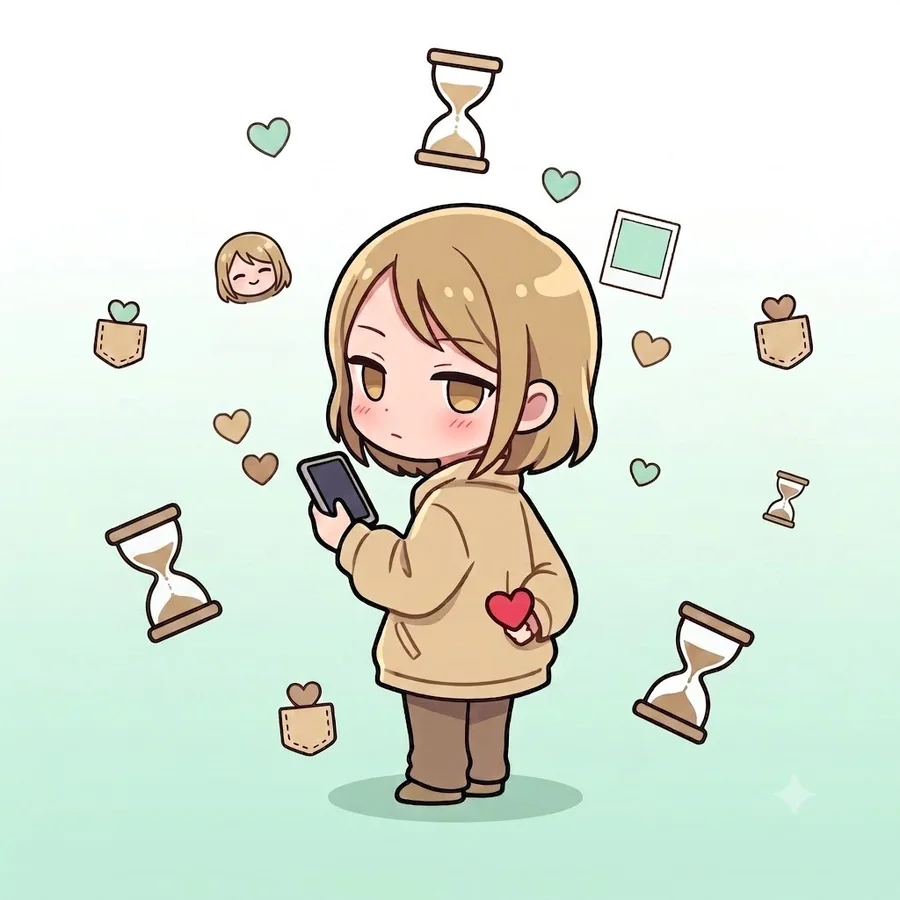 余裕ぶった好き避けタイプのキャラクターイラスト